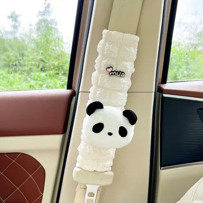 การ์ตูนรถที่นั่งเข็มขัดไหล่ Pad Protector ภายในรถตกแต่งหมีกระต่ายแมวตกแต่งรถ Accessories