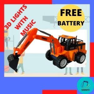 🔥Big Size 3D Light Excavator Toys Construction Truck/Mainan Budak Lelaki Truck Besar Excavator Dengan 3D Lampu & Lagu🔥