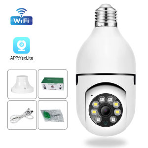 กล้องวงจรปิด กล้องหลอดไฟ 8MP Full HD Wifi Wirless IP camera กล้องรักษาความปลอดภัย หมุนได้ 360 องศา มาพร้อมกล้องคู่ wifi ดูผ่านมือถือได้