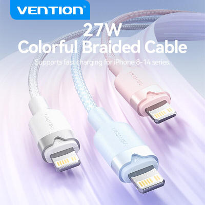 Vention PD 27W Lightning Cable for iPhone USB C to Lightning Fast Charging Date Sync Cable for iPhone 14 Pro Max 13 12 pro max iPad USB-C to iPhone Lightning Cable