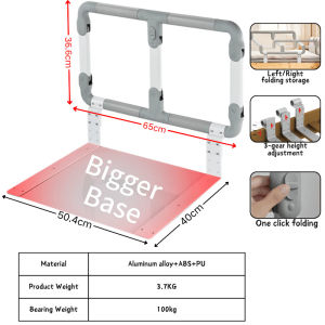Handrail Bed Guard Storage Pouch Elderly Pregnant Patients Disabled Bedside Armrest Grab Bar Anti-Fall Safety