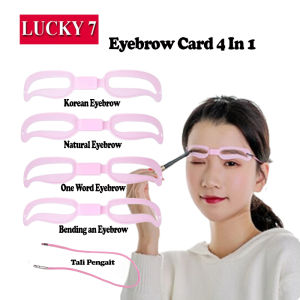 Cetakan Alis Eyebrow Stamp / Ruler Eyebrow Template Penghias Alis 4 Model dengan Tali