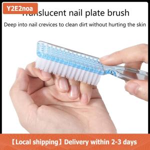 【Local shipping】 Cleaning Nail Brushes Transparent Long Handle Soft Remove Dust Nail Brushes Multifunctional Five Color Manicure Pedicure Tools