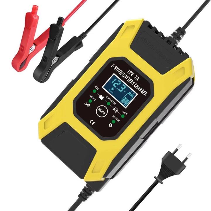 FOXSUR เครื่องชาร์จ 12V สลายซัลเฟตและฟื้นฟูแบตเตอรี่รถยนต์และรถ ...