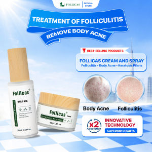 Follicas Body Acne Cream and Spray Reduce Back Acne Chest Acne Folliculitis Keratosis Pilaris and Fading Dark Spots