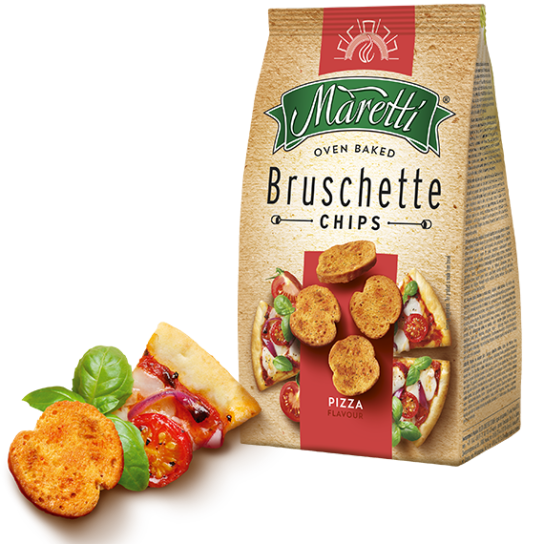 70g Maretti Oven Baked Bruschette Chips Pizza Flavour HALAL (LOCAL READY STOCKS)