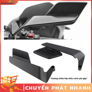 Gương chiếu hậu Xe máy Có thể Điều chỉnh cánh gió Xoay Mặt Kính trắng Gắn cho mọi dòng xe