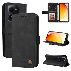 For Vivo V25 V25E V23E V21E Phone Case Skin-Friendly Magnetic Leather Wallet Soft TPU Card Slot Flip Cover Casing
