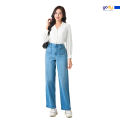 Áo sơ mi nữ YODY tay dài, thiết kế suông trẻ trung, thanh lịch, túi ốp cổ ve SMN6176. 