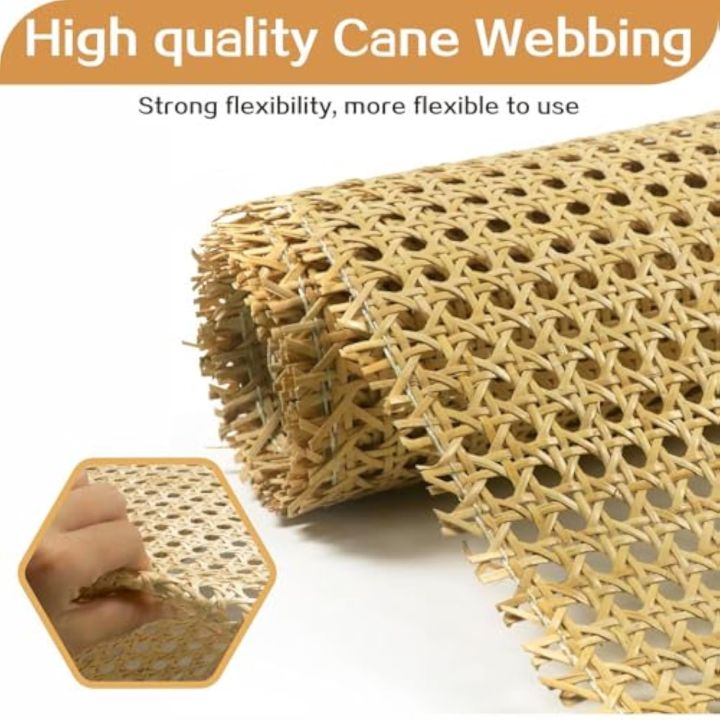 🌴Water-Resistant Natural Rattan Webbing Roll - Premium Cane Caning ...