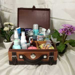 { MURAH } Kotak Makeup | Beautycase | Motif Koper | Serbaguna
