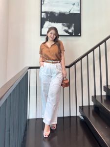 กางเกงพรางหุ่น 100%ลินิน โปแลนด์ M-10XL รุ่น Daisy Pants