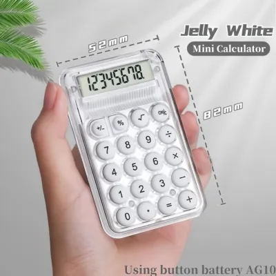 Mini Cute Calculator Kawaii Calculator Transparent Calculator Silent Portable Student Calculator