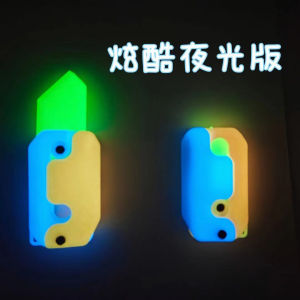 Glowing Stuffed Toy 3D Carrot Knife with Fluorescent Effect for Nighttime Fun