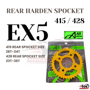 100% ORIGINAL AJI RACING REAR HARDEN SPOCKET HEAVY DUTY 415/428 EX5
