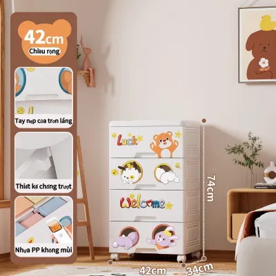Tủ nhựa cho bé Tủ nhựa đa năng 3-6 tầng 37-65cm tủ nhựa duy tân tủ quần áo trẻ em PP an toàn tủ nhựa đựng quần áo tủ lưu trữ đồ chơi xinh xắn tiện lợi