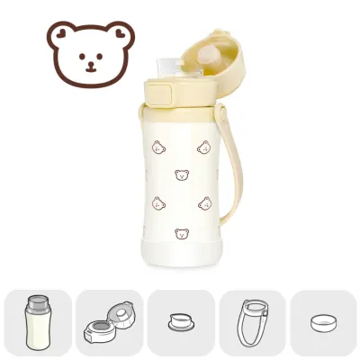 [Korea]🇰🇷AUTHENTIC Grosmimi KIDS TUMBLER Stainless steel PPSU with HAND STRAP Silicone cover 300ml Dotgom Cherrish Olive korean bottle wide neck
