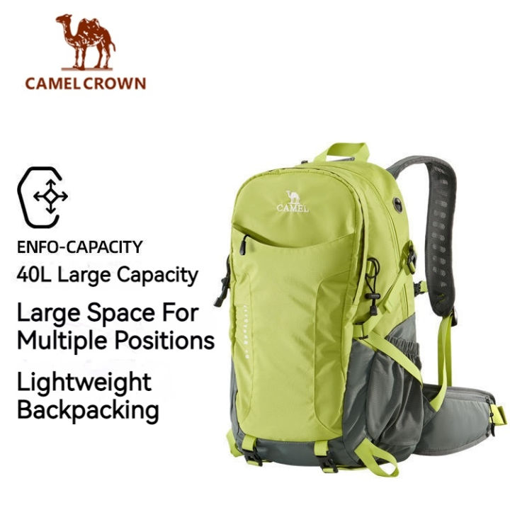 Camel Crown Mountaineering Bag Professional Hiking Shoulder Bag Waterproof  Travel Backpack Lightweight Schoolbag Lazada PH