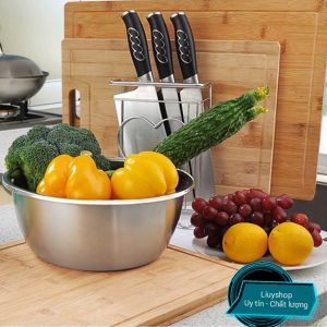 Rổ bát đựng hoa quả rau củ trộn nộm inox cao cấp không gỉ không bắt nam châm