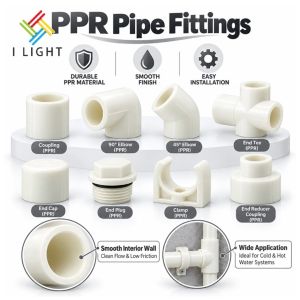 (Fast)High Quality PPR Pipe Fittings 1/2’’ 3/4’’ 1’’ Coupling/Elbow/Tee/End Cap/Plug/Clamp PPR Fittings