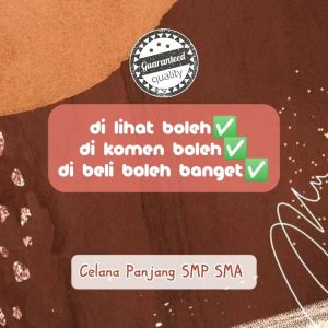 Celana Panjang Putih Seragam Sekolah SMP SMA Bahan High Twis dan Japan Dril