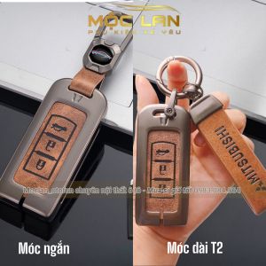 Ốp khóa kim loại xe ô tô Mitsubishi XPANDER - ATRAGE - LANCER FORTIS & IO OUTLANDER Chất Liệu Hợp Kim Mặt Da Bò