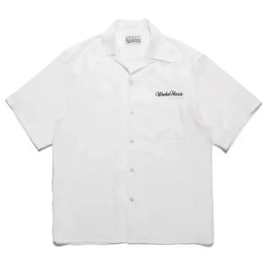 Classics Multicolour Retro Hawaii Short Sleeve Shirt Summer Casual Mens Womens Best Quality Turtleneck Loose WACKO MARIA Shirt