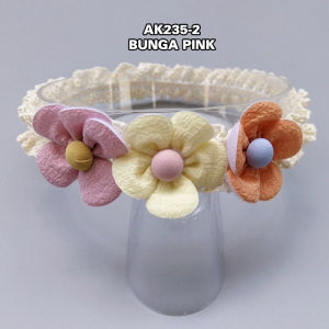 Bandana Bayi Korea Anak Perempuan Motif 3 Bunga Lucu Fashion Aksesoris Bando Balita Lucu AK235 YARRA
