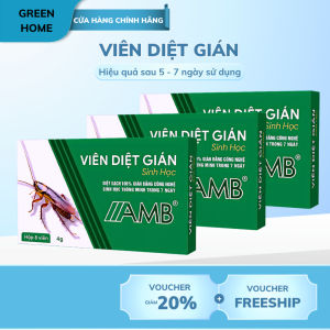 Thuốc diệt gián sinh học AMB hộp 8 viên diệt tận gốc tất cả các loài gián hiệu quả sau 5-7 ngày an toàn