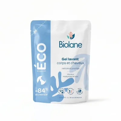 Biolane Baby Body & Hair Wash Gel 50ml/200ml/350ml/500ml/750ml –Gentle No-Tears Hydrating Cleanser