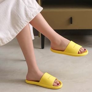 [Free Shipping] WomenS Slippers For Home Hotel Indoor Use Couples Flat Slippers Simple Bathroom Slippers Non-Slip EVA Shoes