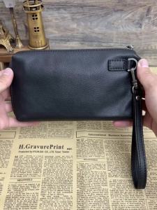 Leather Clutch Bag Mens Casual Business Grab Baotou Layer Cowhide Trend Long Clutch Bag Large Capacity Wallet 2026