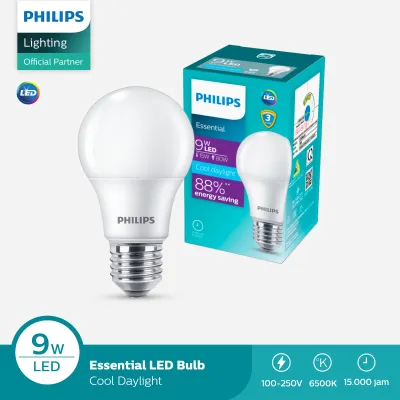 Lampu Philips LED Bulb Essential Bohlam 9W 65K Putih