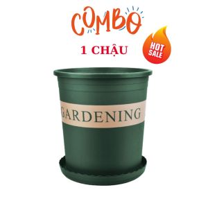 Combo Chậu Nhựa Trồng Cây Kèm Dĩa Lót Thể Tích Từ 3 Gallon Phù Hợp Decor Ban Công Trang Trí Sân Vườn
