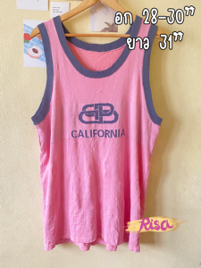 เดรสมือสอง เดรสกล้าม สีชมพู สไตล์สปอร์ต