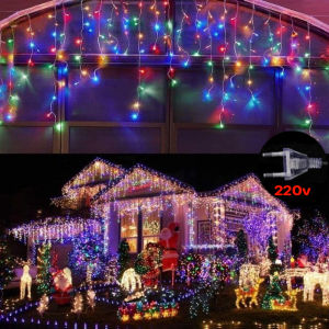 【BIRR】COD ไฟ LED หยดน้ำ 96ดวงเต็ม ไฟแต่งห้อง ไฟตกแต่งสวนและกลางแจ้ง สําหรับตกแต่งบ้าน