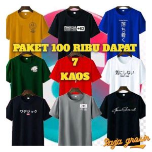 Kaos Distro 7pcs Laki Laki Grosir Murah Pria Baju Cowok Keren