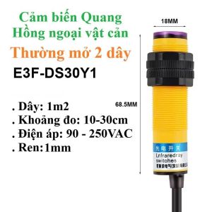 229 Cảm biến quang E3F-DS30C4 E3F-DS30P1 E3F-DS30Y1 E18-D80NK. Cảm biến hồng ngoại NPN thường mở