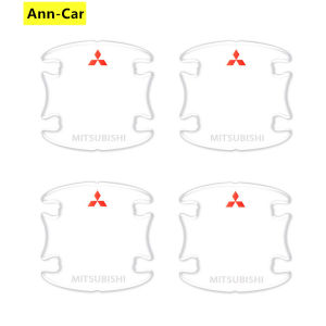 【Ann-Car】4PCS/SET Mitsubishi Car Door Handle Protector Cover Inner Bowl Anti Scratch Sticker Asx Outlander Xl 3 Lancer