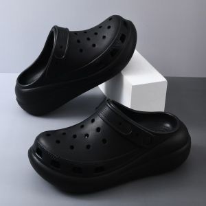 Standard EVA Croc shoes for summer 2025 New thick-soled puffy height-increasing anti-slip beach sandals for women