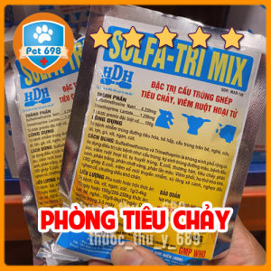 [Siêu Rẻ]10g MIX trộn thức ăn phòng bệnh đường ruột vật nuôi gia cầm thủy cầm thỏ gà đá PET-698