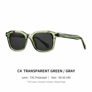 Square Frame Full Rim Sunglasses Men Vintage Street Style UV400 Protection Trendy Designer Eyewear Retro Fashion Sun Glasses