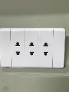 Ổ cắm. Mặt ổ. Hạt công tắc. Công tắc điện. Mặt ổ công tắc cao cấp Polygol