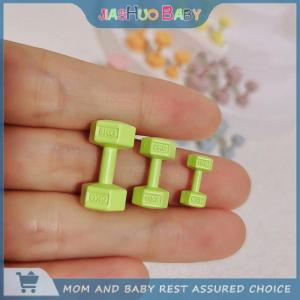 JiaShuo Baby Toy 1ชิ้น1 12ตุ๊กตาบาร์เบลล์ขนาดเล็กดัมเบลฟิตเนสยิมดัมเบลขนาดเล็กโมเดลของเล่นยกน้ำหนักอุปกรณ์เสริม