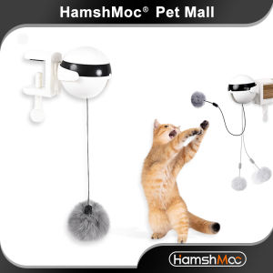 HamshMoc Automatic Cat Teaser Ball Toy Interactive Cat Electric Toy Auto Lifting Ball Up and Down for Activity Indoor for Cats Kitten