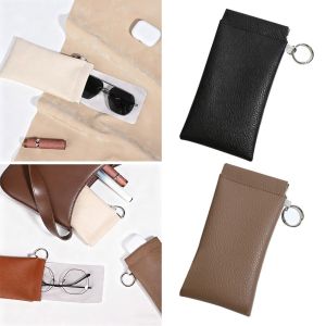 FWFHTP PU mềm Túi đựng kính với khăn lau kính Tự động đóng Hộp đựng kính râm Di động Chống thấm nước Túi đựng đồ dành cho du lịch