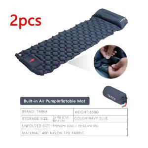 TARKA Inflatable Camping Mats Sleeping Pad Outdoor Tourist Air Cushion With Pillow Self-Inflating Mattress For Hiking Picnic2026