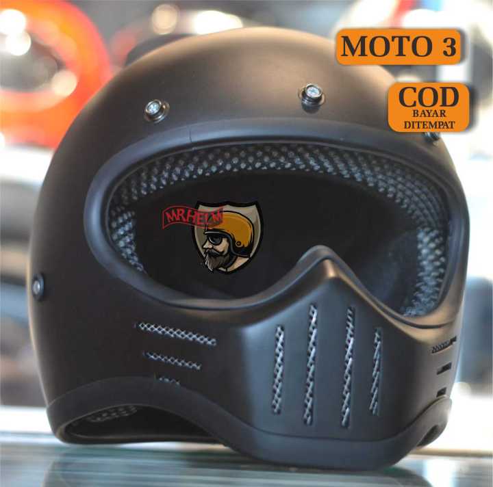 HELM CUSTOM RETRO CAKIL M30 SIMPSON MR HELM Helm Fiber Glass