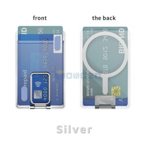 Inovagen chụp trên giá đỡ điện thoại an toàn với ví thẻ trong suốt tiện dụng có thể gập lại Giá để điện thoại MagSafe