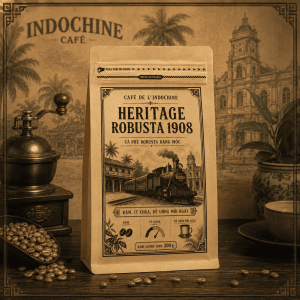 Cà phê Natural Robusta rang mộc 200/250g – Đậm mạnh ít chua chuẩn pha phin | Heritage 1908